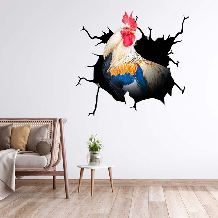 Colorful Rooster 3D PVC Wall Stickers SW5025
