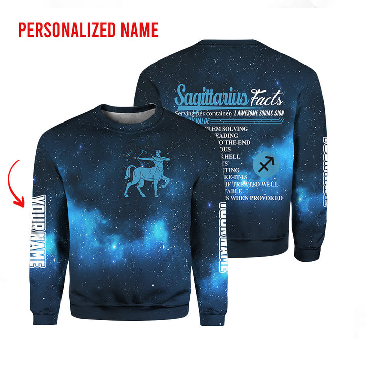 Sagittarius Guy Custom Name Crewneck Sweatshirt For Men & Women