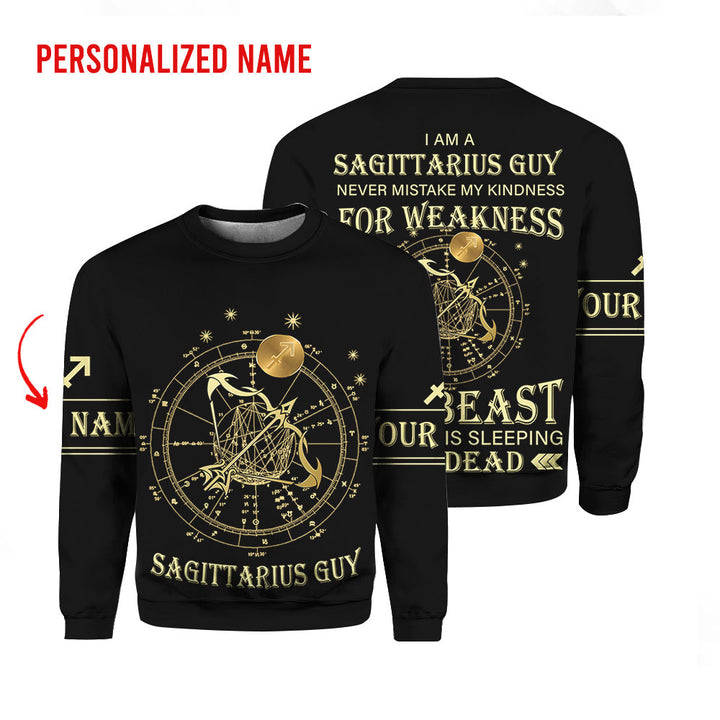 Sagittarius Guy Custom Name Sweatshirt For Men & Women