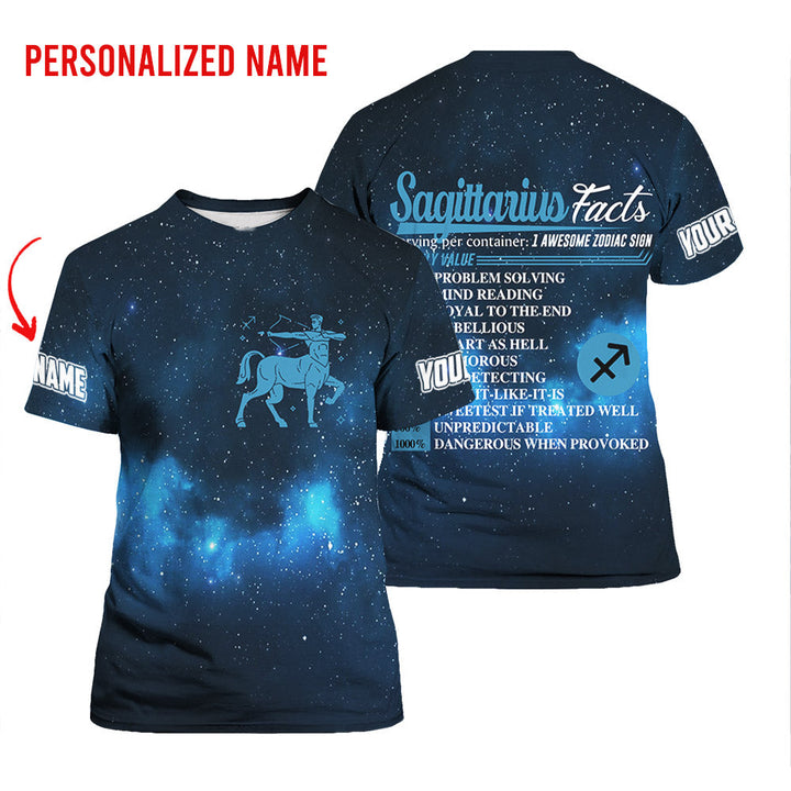 Sagittarius Guy Custom Name T Shirt For Men & Women