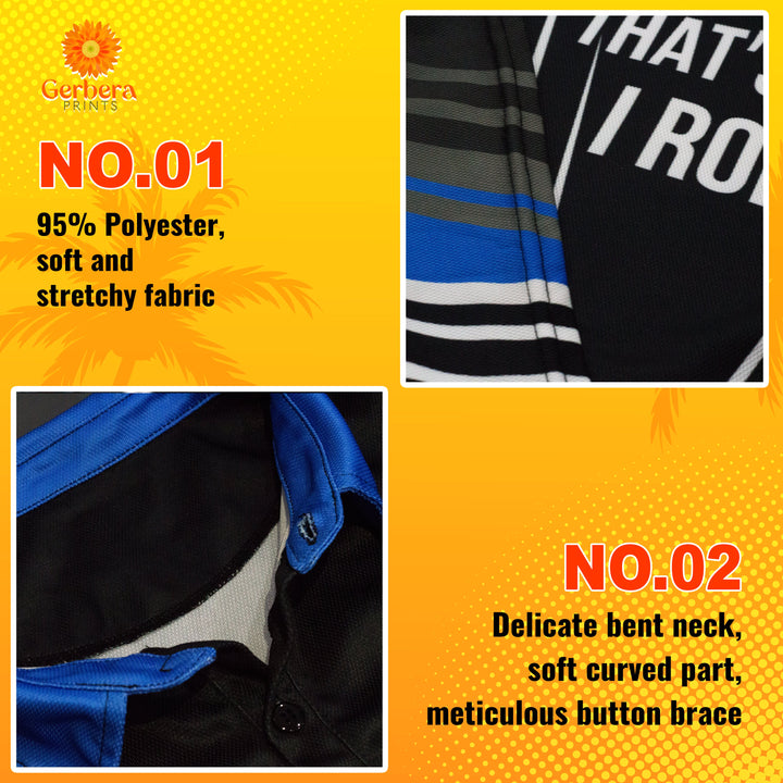 Sample Slogan Quotes - Color Keyword Polo Shirt For Men PO1000-Gerbera Prints.