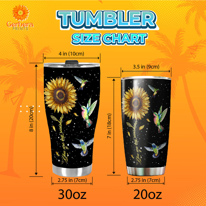 Sample Stainless Steel Tumbler Cup Travel Mug TC1000-Gerbera Prints.