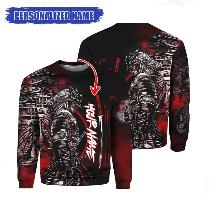 Samurai Tattoo Custom Name Sweatshirt For Men & Women