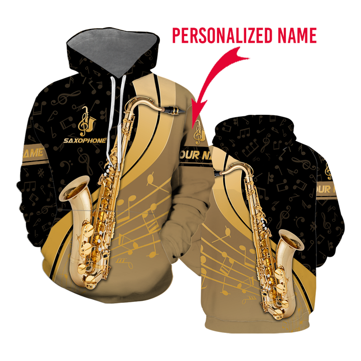 SaxoPhone Custom Name Hoodie For Men & Women