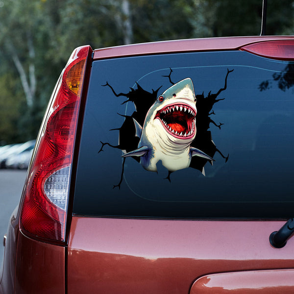 Shark Laughing 3D Vinyl Car Decal Stickers CS8210
