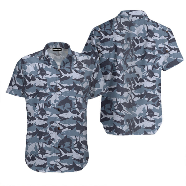 Shark Camouflage Hawaiian Shirt