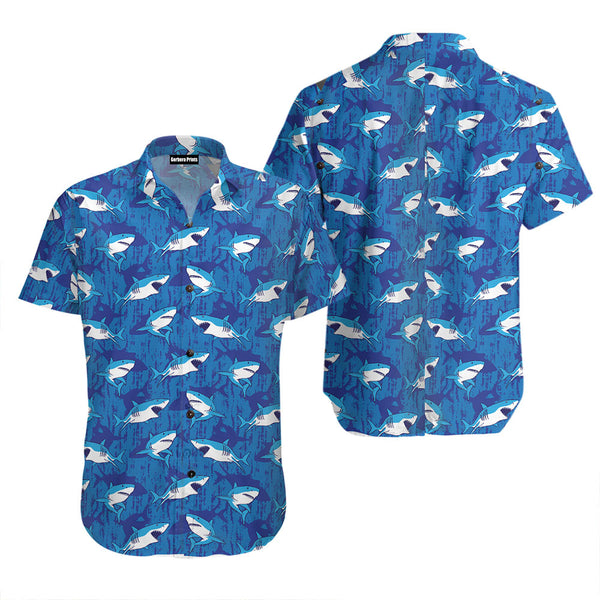 Shark Pattern 03 Hawaiian Shirt