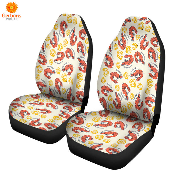 Shrimps And Lemons Pattern Car Seat Cover Car Interior Accessories CSC5367
