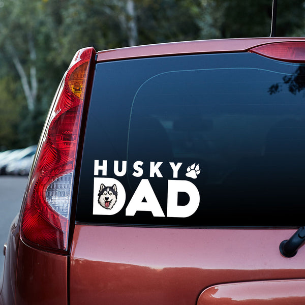 Siberian Husky Dad Dog Lover Vinyl Car Decal Stickers CS5777