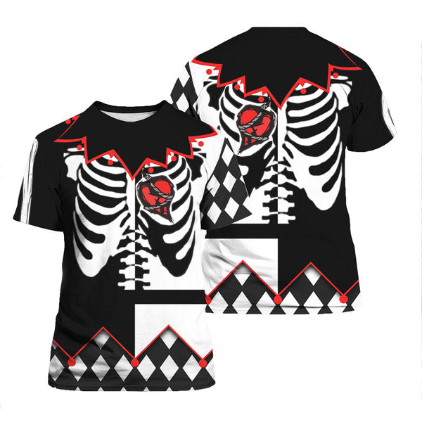 Skeleton With Heart Jester Halloween Costume T Shirt For Men & Women FHT1066