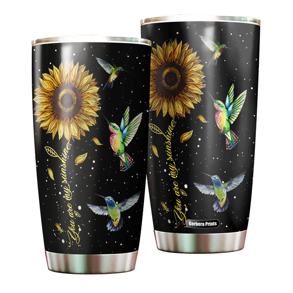 Sunflower Bird Stainless Steel Tumbler Cup | Travel Mug | TC3910-20oz-Gerbera Prints.