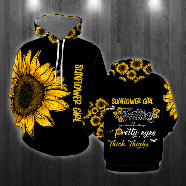 Sunflower Girl 3D All Over Print | Unisex | Adult | HP1331-Hoodie-Gerbera Prints.