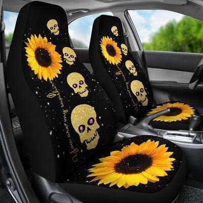 Sunflower Skull 3D Car Seat Cover CSC1048