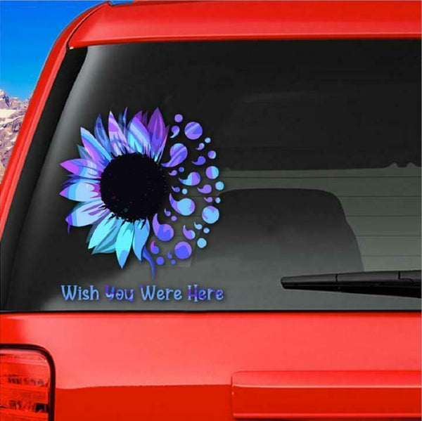 Sunflower Suicide Awareness Car Decal Sticker | Waterproof | PVC Vinyl | CS1558