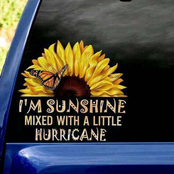 Sunflower Car Decal Sticker | Waterproof | PVC Vinyl | CS1513