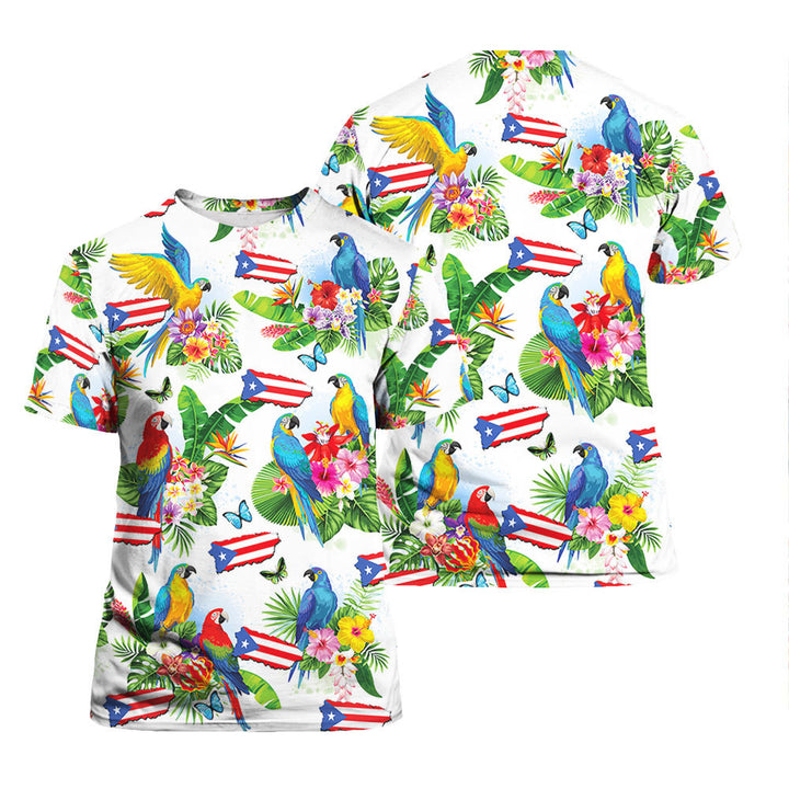 Puerto Rico Parrots Tropical T Shirt