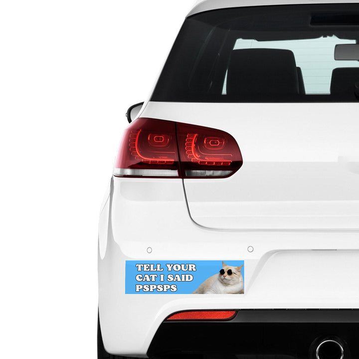 Tell Your Cat I Said PSPSPS Funny 3D Vinyl Car Decal Stickers CS5637
