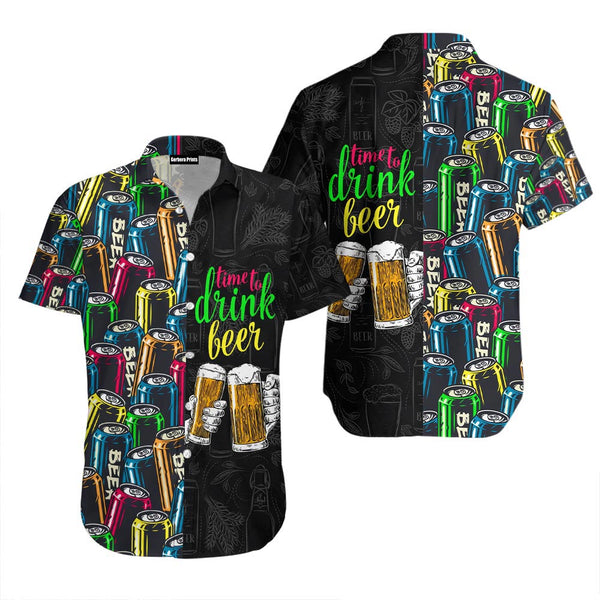 Time To Drink Beer Colorful Oktoberfest Aloha Hawaiian Shirts For Men & For Women WT9251