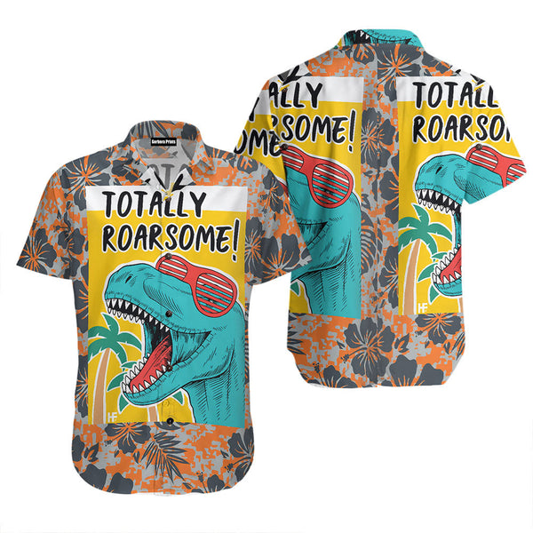 Totally Awesome T Rex Dinosaur Hawaiian Shirt