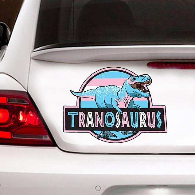 Tranosaurus LGBT Cracked Car Decal Sticker | Waterproof | PVC Vinyl | CCS2243