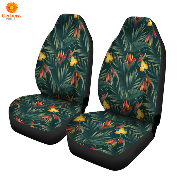 Tropical Leaves And Flowers Car Seat Cover Car Interior Accessories CSC5548