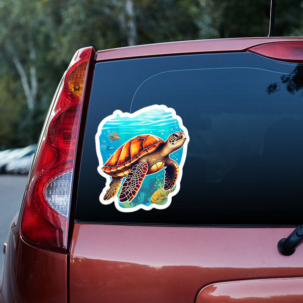 Tropical Sea Turtle Lover Vinyl Car Decal Stickers CS5770