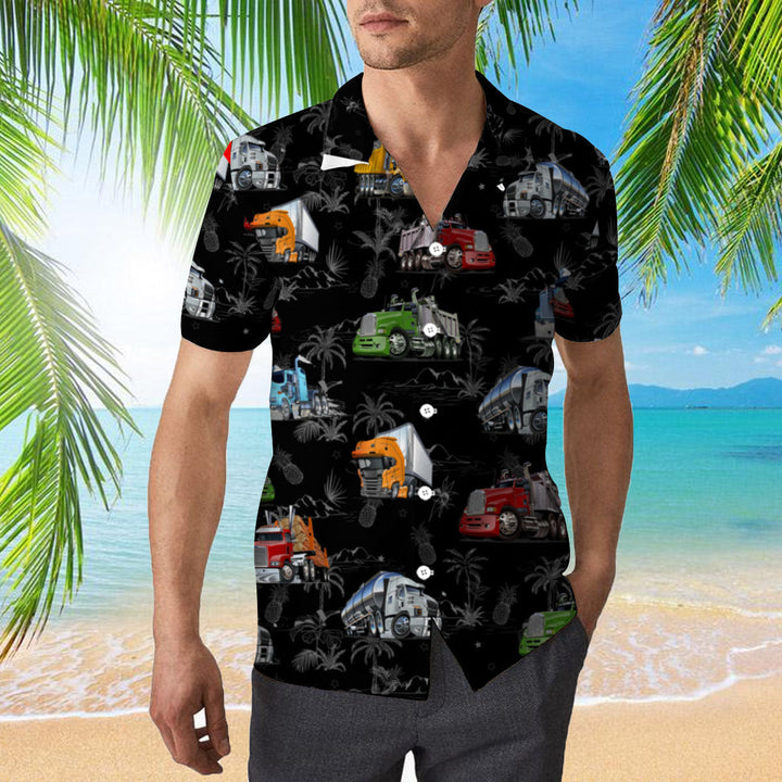 Trucker Love Their Job Hawaiian Shirt | For Men & Women | Adult | WT1552-Hawaii Shirt Premium-Gerbera Prints.