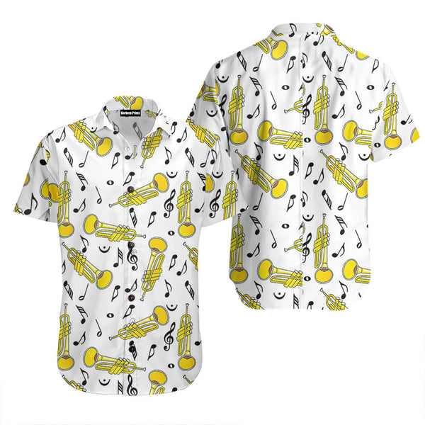 Trumpet Seamless Pattern Shirt For Men Hawaiian Shirt