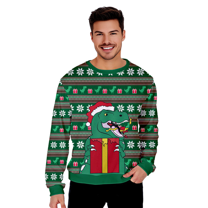 Dinasour Funny Ugly Christmas Sweater 