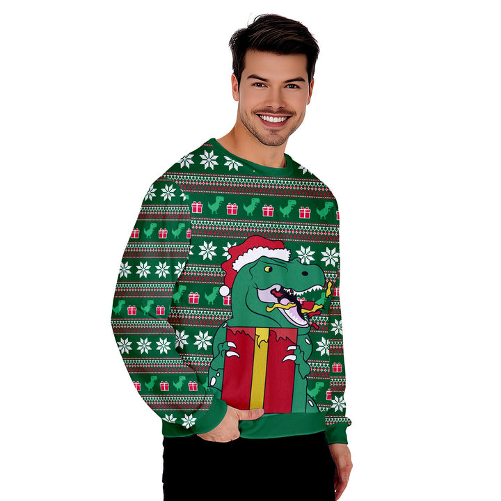 Dinasour Funny Ugly Christmas Sweater 