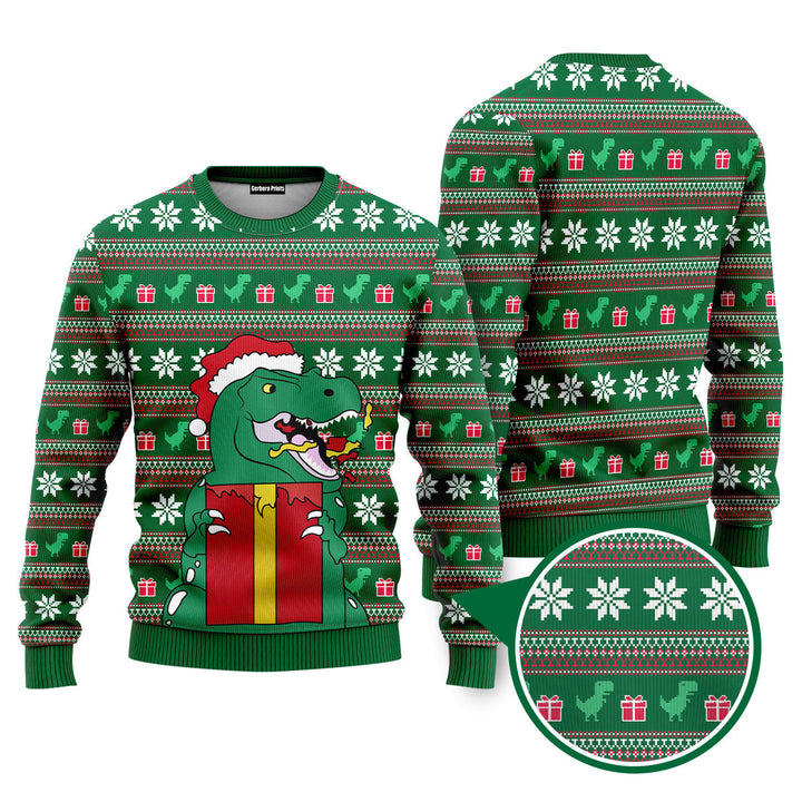 Dinasour Funny Ugly Christmas Sweater 