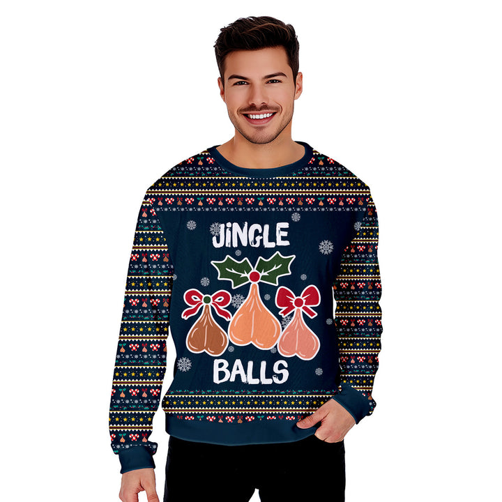 Jingle Balls Merry Christmas Funny Ugly Christmas Sweater