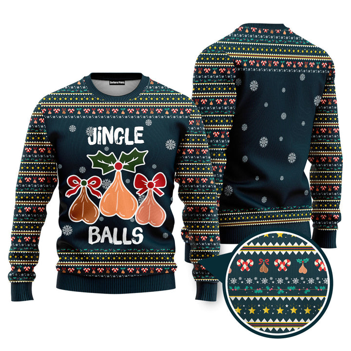 Jingle Balls Merry Christmas Funny Ugly Christmas Sweater