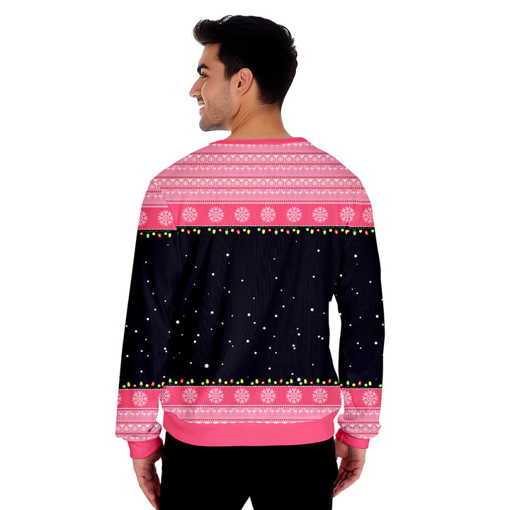 Flamingo Tis The Season Merry Flocking Funny Ugly Christmas Sweater 