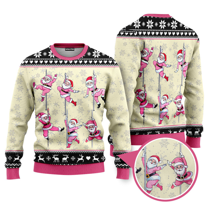 North Pole Dancer Santa  Funny Ugly Christmas Sweater 