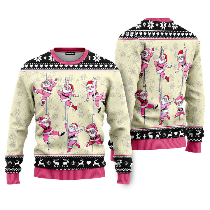 North Pole Dancer Santa  Funny Ugly Christmas Sweater 