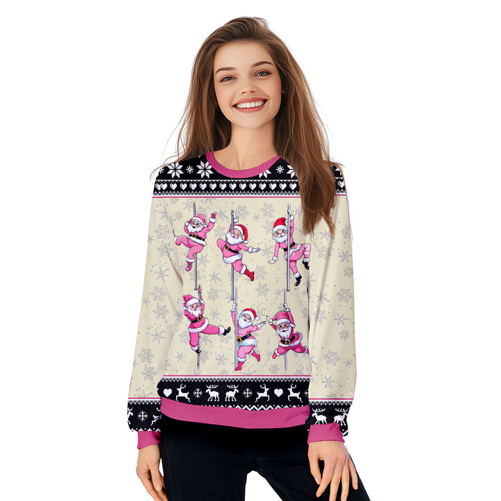 North Pole Dancer Santa  Funny Ugly Christmas Sweater 