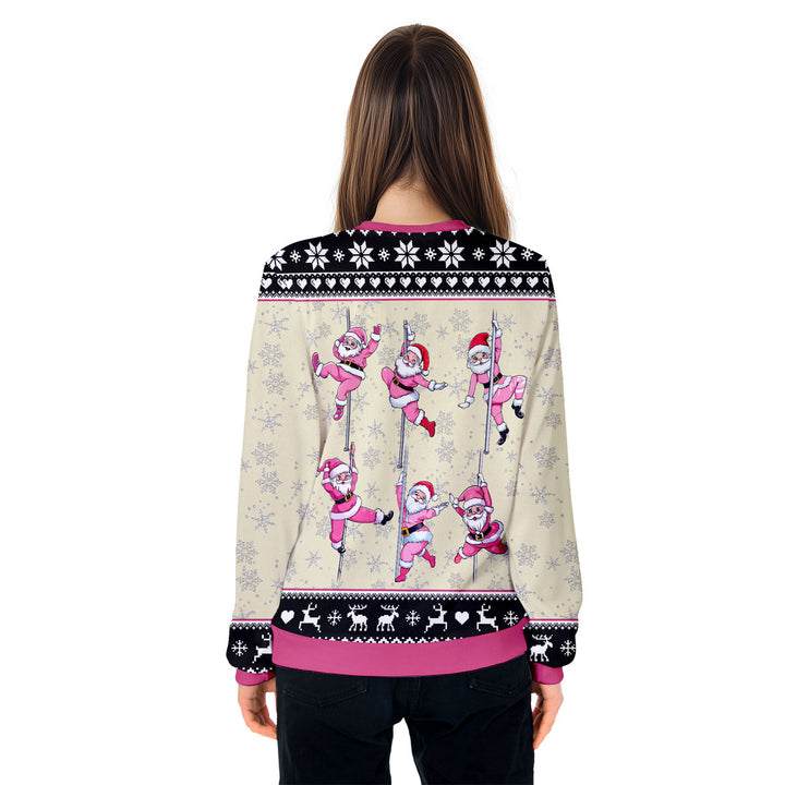 North Pole Dancer Santa  Funny Ugly Christmas Sweater 