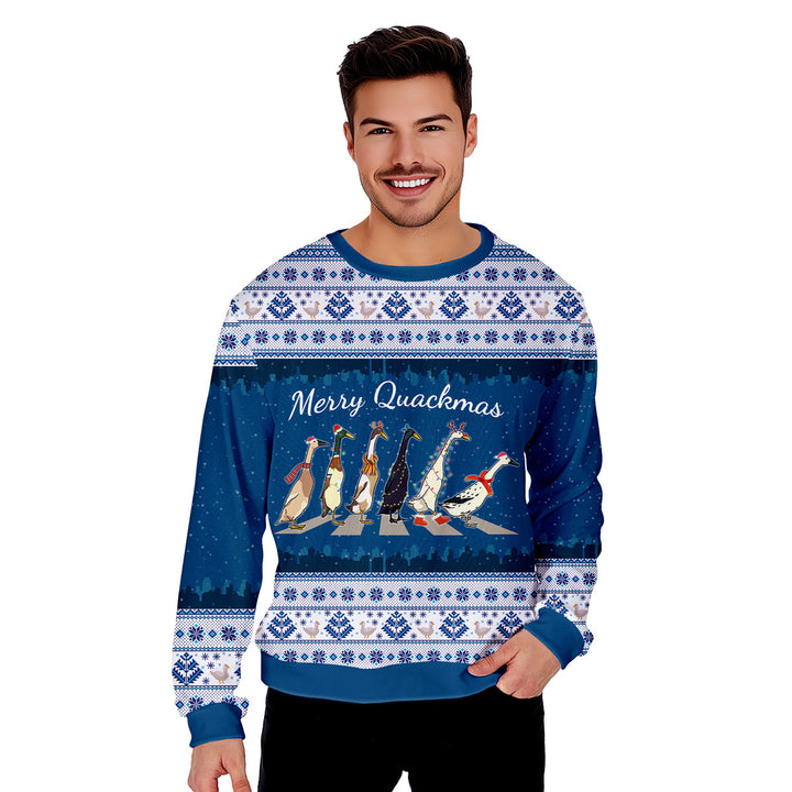 Merry Quackmass Funny Ugly Christmas Sweater 