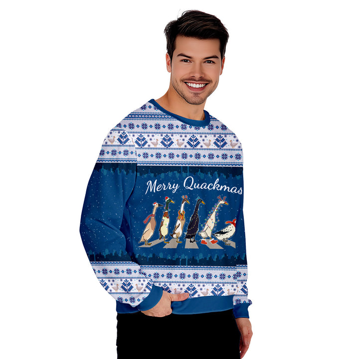 Merry Quackmass Funny Ugly Christmas Sweater 