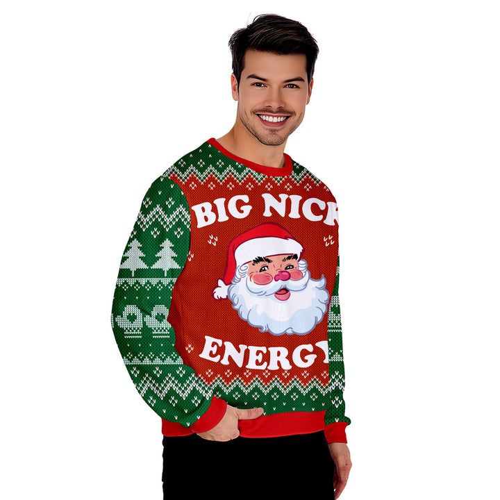 Big Nick Energy Santa Funny Ugly Christmas Sweater 