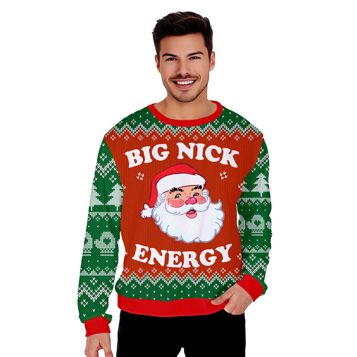 Big Nick Energy Santa Funny Ugly Christmas Sweater 