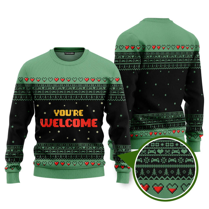 I Paused My Game Funny Ugly Christmas Sweater 