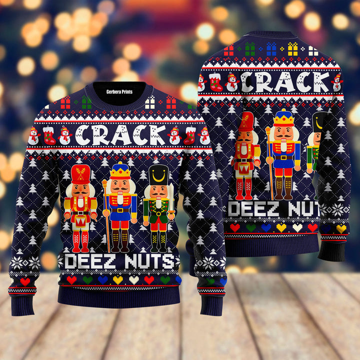 Crack Deez Nuts Ugly Christmas Sweater