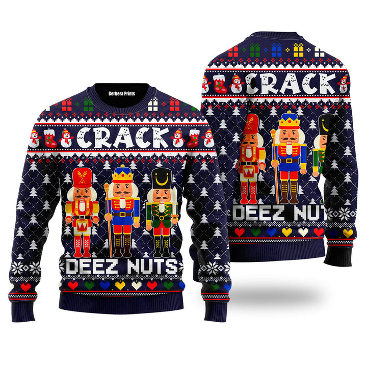 Crack Deez Nuts Ugly Christmas Sweater