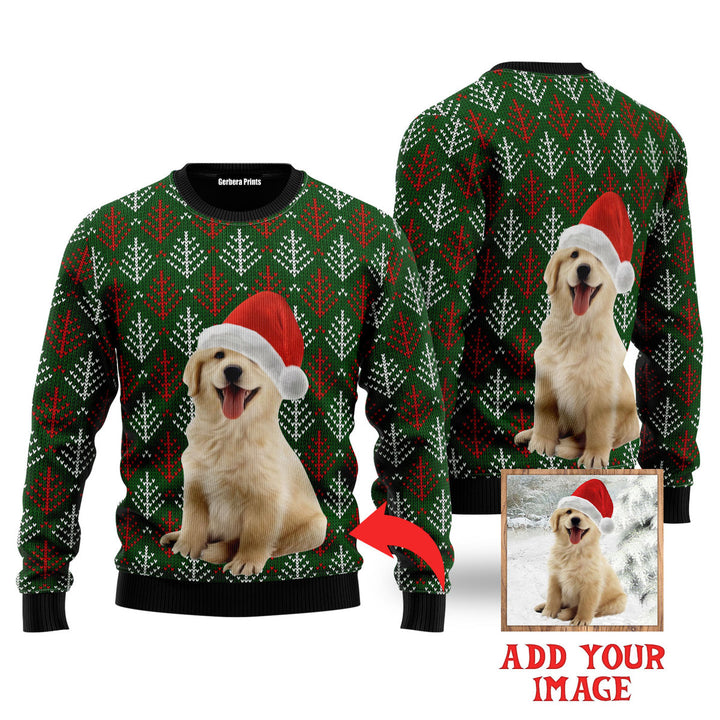 Funny Christmas Dog In Green Xmas Custom Christmas Sweater