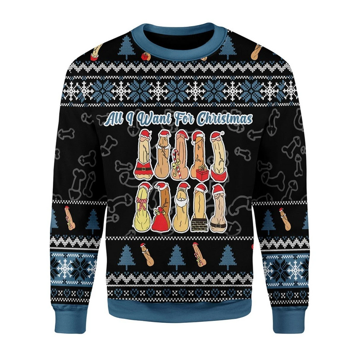 All I Want For Christmas Funny Black Ugly Christmas Sweater