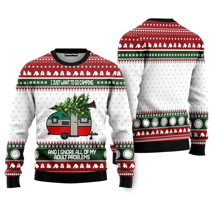 Camping Ugly Christmas Sweater