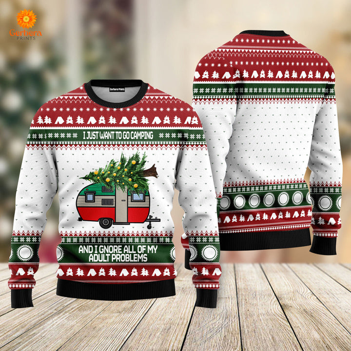 Camping Ugly Christmas Sweater For Men & Women US5589