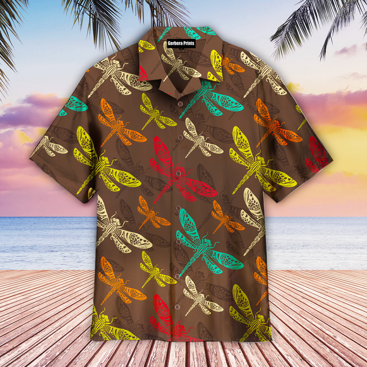 Vinatge Dragonfly Aloha Hawaiian Shirts For Men & For Women WT6473
